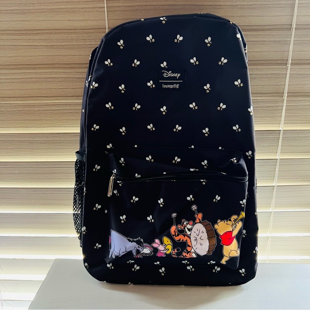 DISNEY WINNIE THE POOH LARGE BLACK BACKPACK - NWT